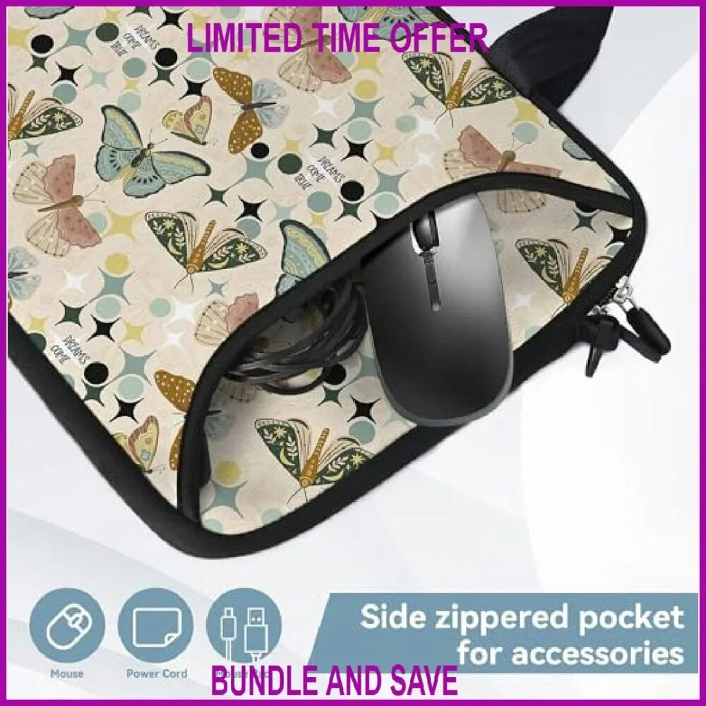 Neoprene Laptop Messenger Bag with Shoulder Strap 14-15.6 Inch